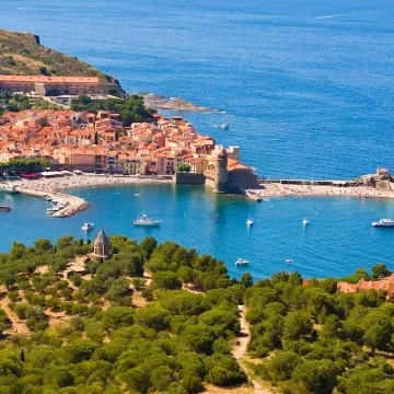 Town of Collioure on the Languedoc coast